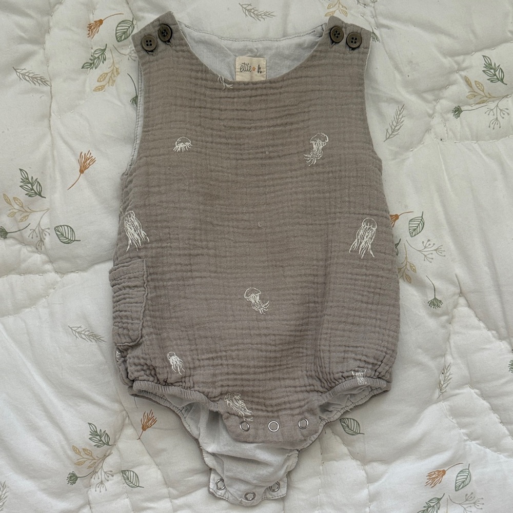 Boutique Kids Jellyfish One Piece in Gray by Ettie H